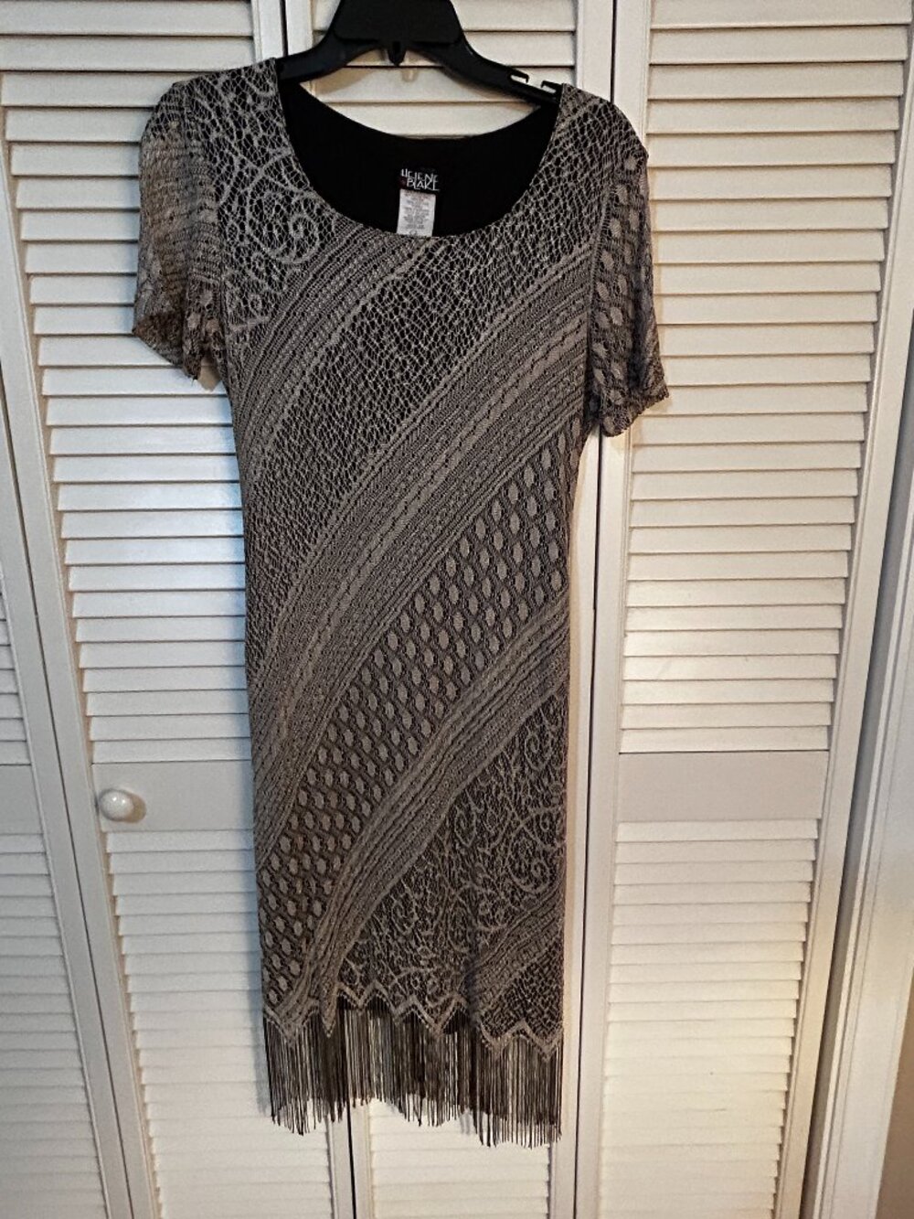 Women's beautiful textured Helene Blake holiday dress